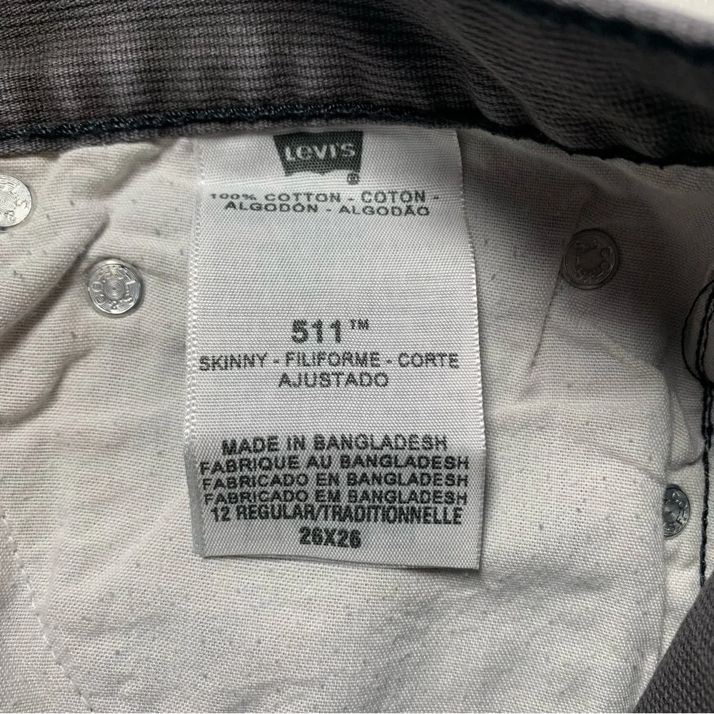 LEVI 511 SKINNY JEANS MENS‎ 26X26 GRAY